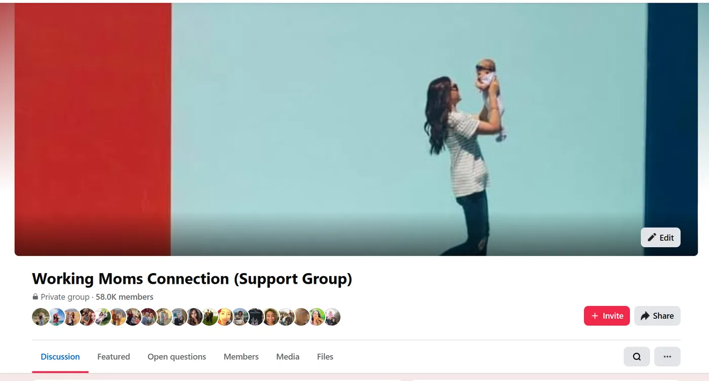 The Working Moms Connection Facebook group